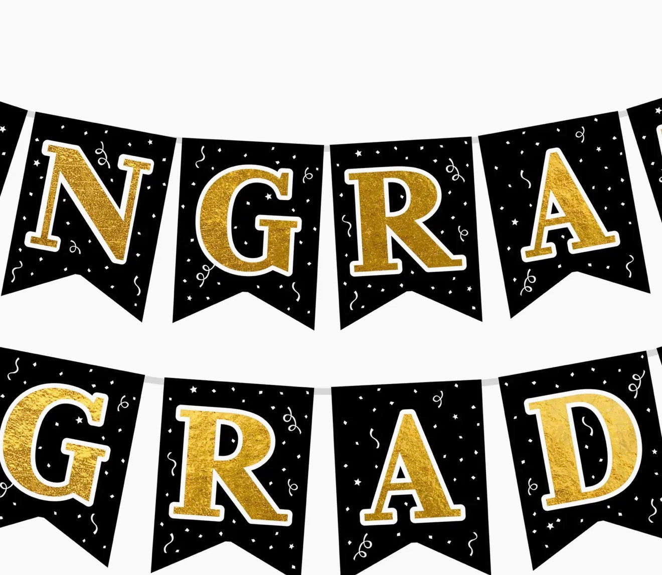 Graduation party supplies -Black /Gold