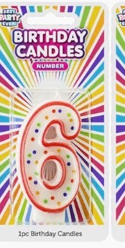 0-9 Number Birthday Candles