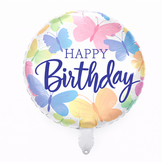 INFLATED 18” colorful Butterfly - Foil Balloon