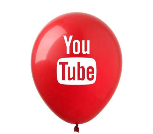 11" Youtube Standard Red (50pcs) Balloons