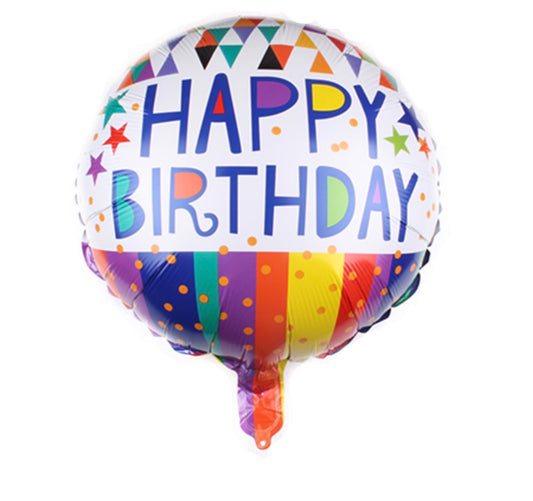 18” Foil Balloon Happy Birthday- Colorful