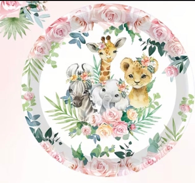 Pink Safari Tableware