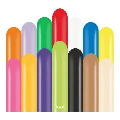 260M Kalisan Standard Classic Assorted Latex Balloons - 100 CT
