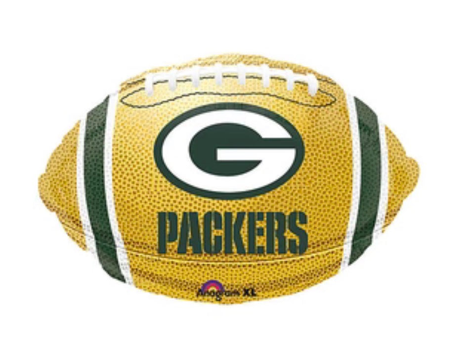 Inflated Packers foil balloon 18”