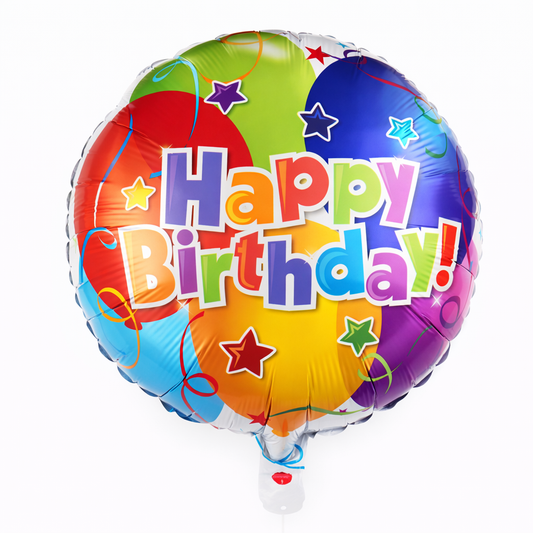 18”  Happy Birthday colorful balloons- Foil Balloon