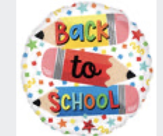 Back to school foil  balloon 18”