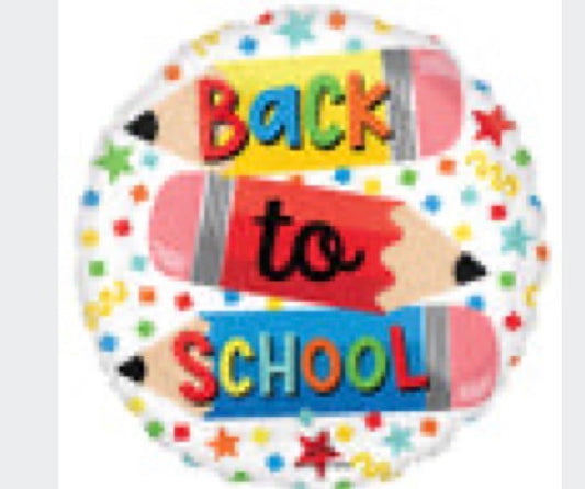 Back to school foil  balloon 18”