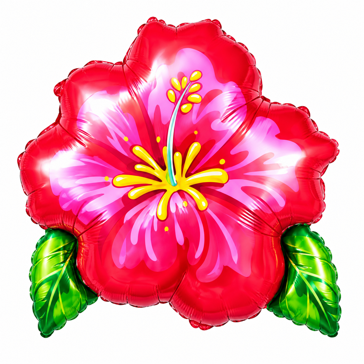 Red hibiscus flower balloons 23”