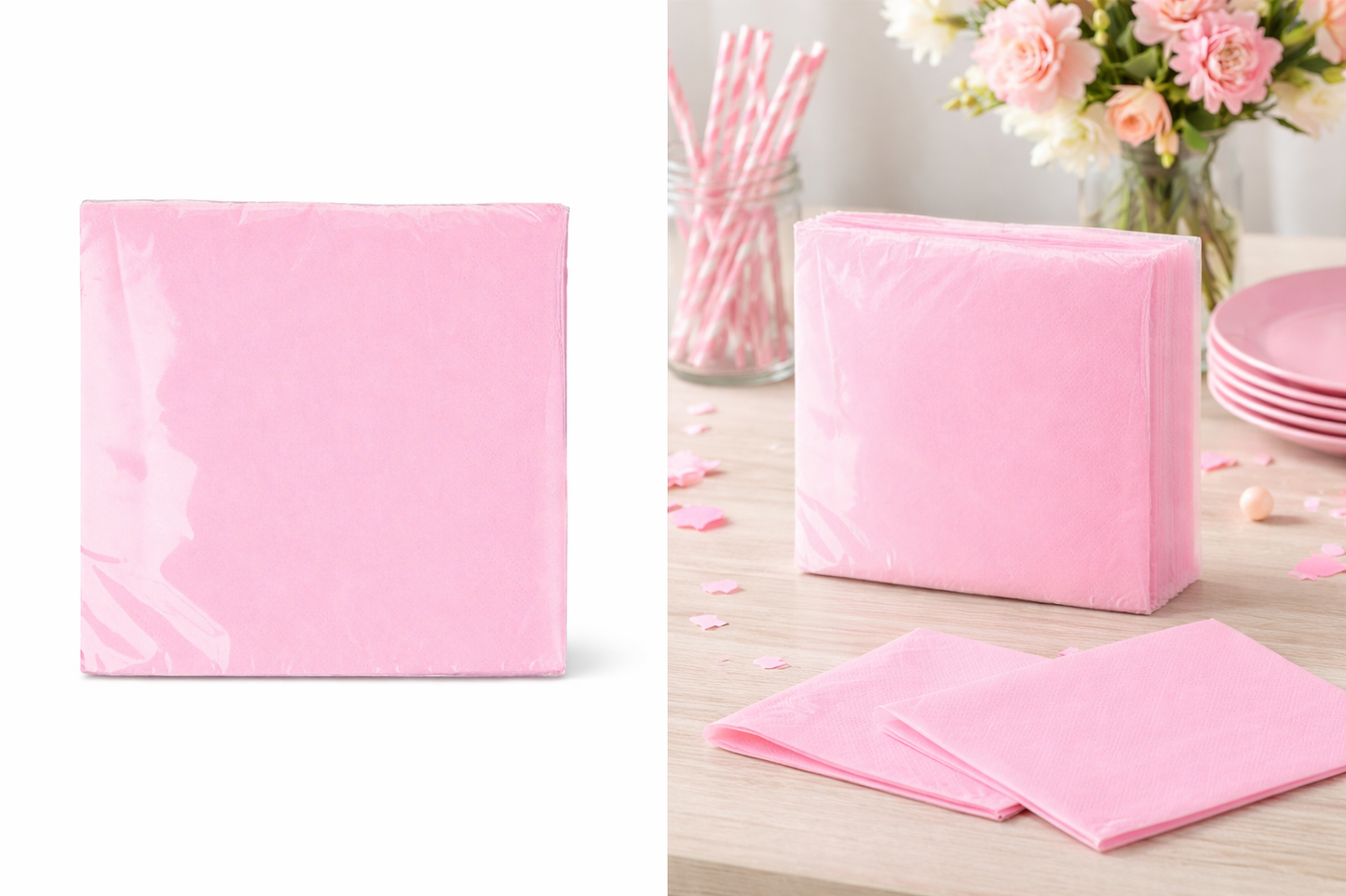 Pink napkins - 24 Pack