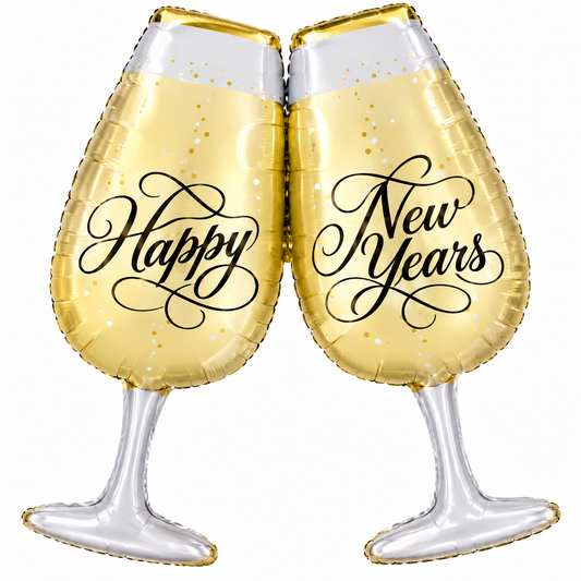SuperShape New Years Toasting Glasses Balloon