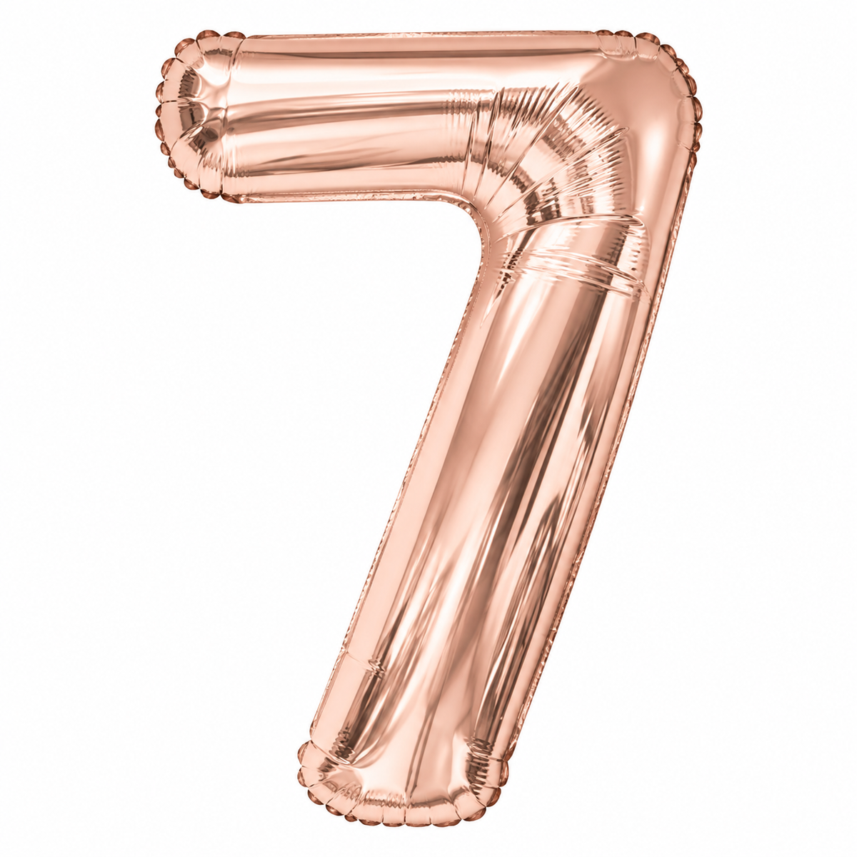 INFLATED   34” Foil Balloon - NUMBER “7”-ROSE GOLD