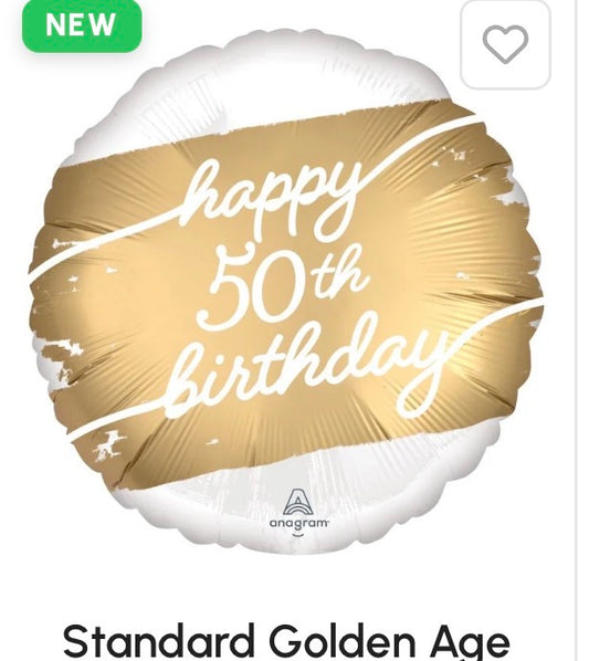 Milestone 50th Birthday Foil Balloon 18”