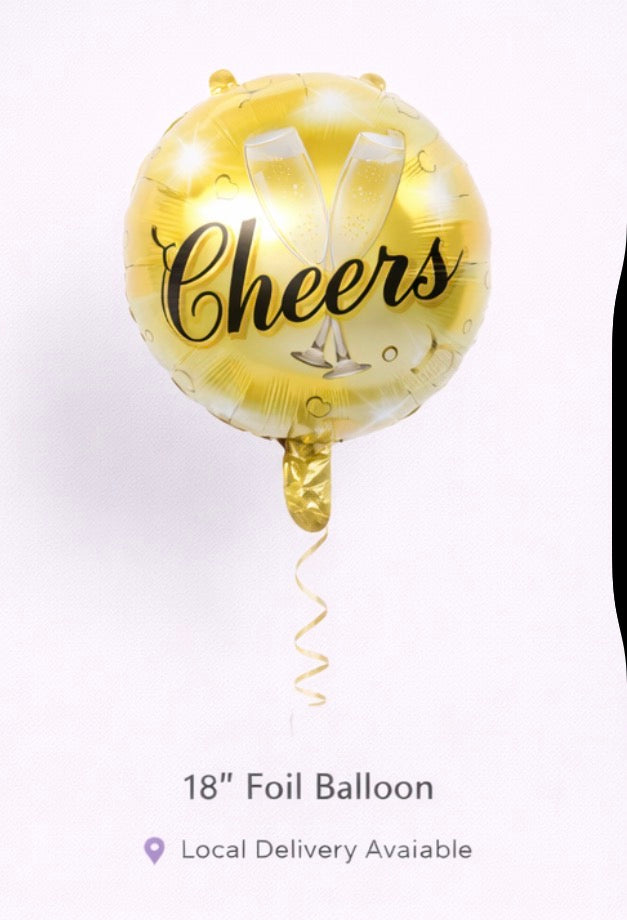 INFLATED 18” Foil Balloon –Cheers!