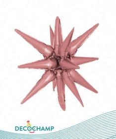 Decochamp Dusty Rose Starburst Foil Balloon