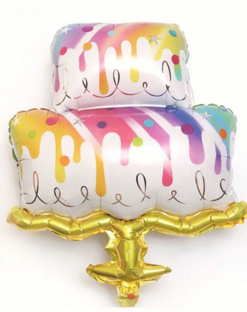 32.6” x 22” Birthday Cake Lava shaped- Happy Birthday