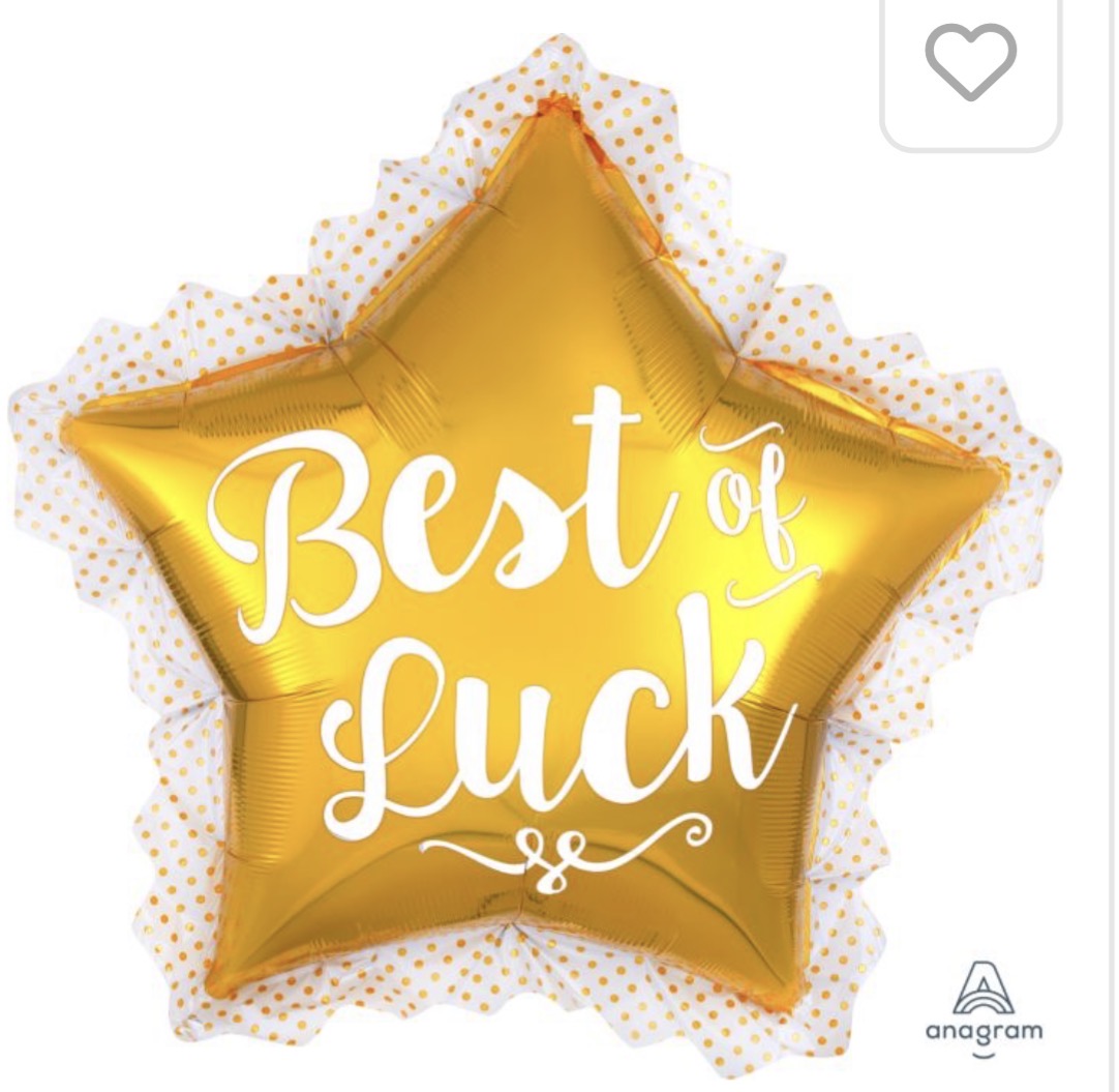 Best of Luck Gold Star foil Balloon