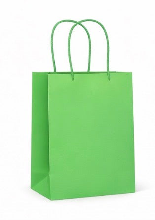 Lime Green Bags- Party Favor bags with handle
