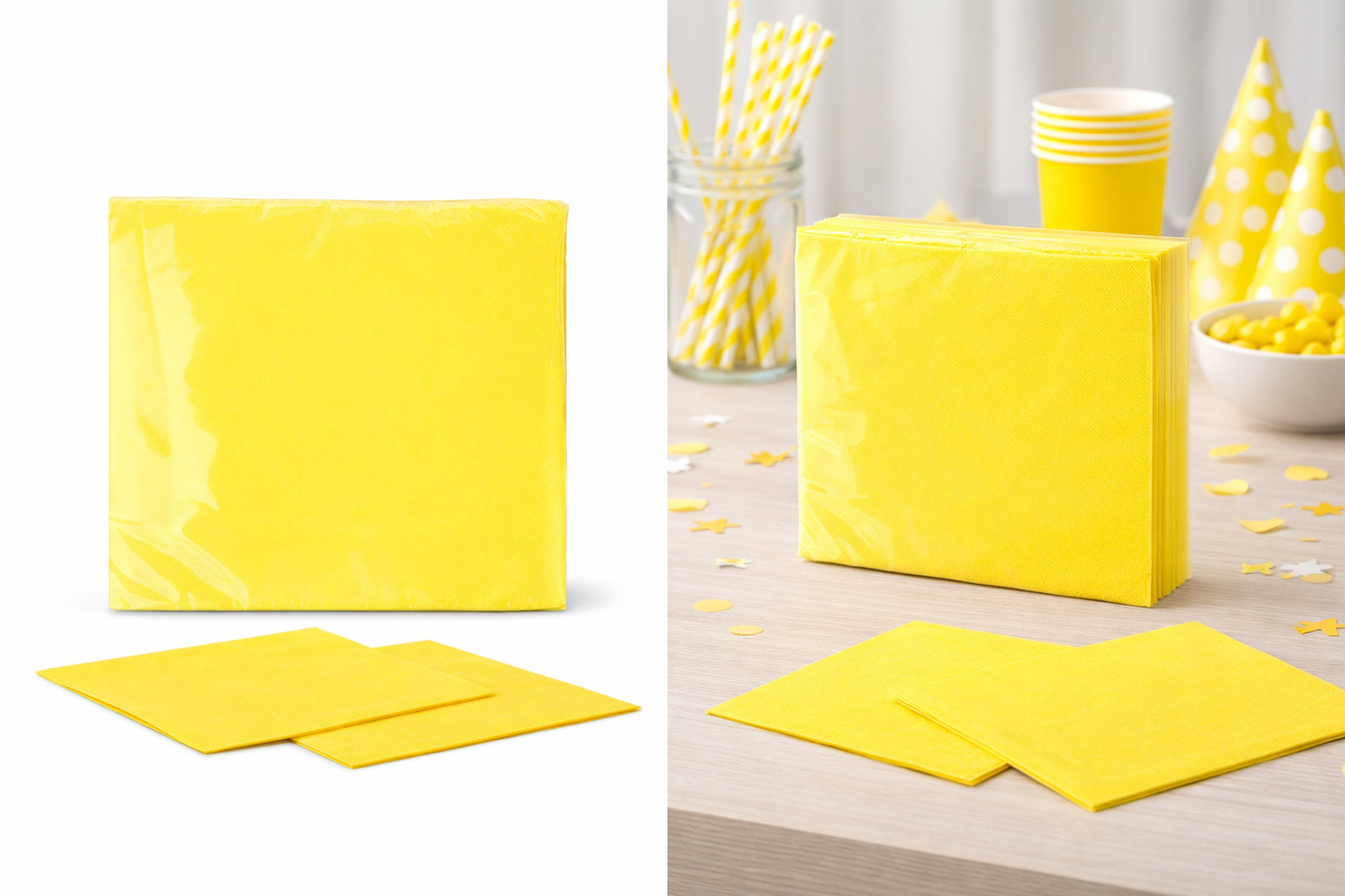 Yellow napkins - 24 Pack