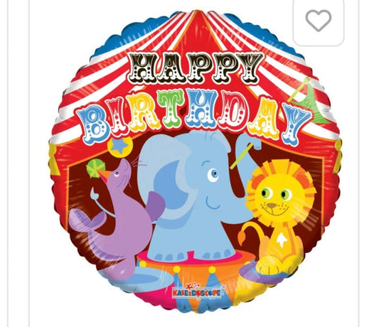 18" Birthday Circus Foil Balloon