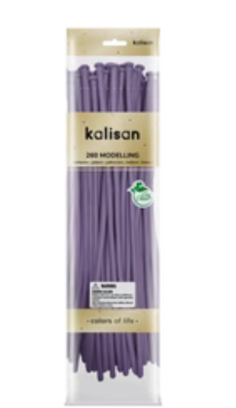 260K Nozzle Up Kalisan Twisting
Latex Balloons Standard Lilac
(50 Per Bag)
