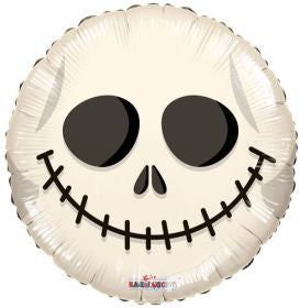 18 inch Kaleidoscope Halloween Jack Skull Foil Mylar - Flat