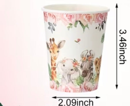 Pink Safari Tableware
