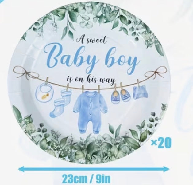 Baby Boy Tableware Collection (Sold Individually – Pack of 20