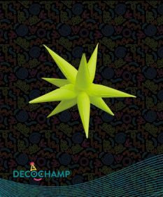 Decochamp Neon Yellow Starburst Foil Balloon