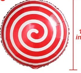Red Round Candy  Balloons 18” Foil Balloon