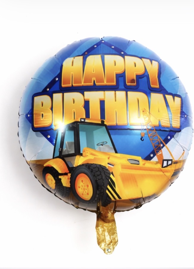 INFLATED 18” Foil Balloon – Construction - Happy Birthday