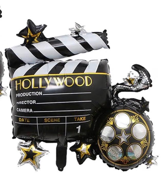 Cine Camera Mylar Foil Balloons Movie Night 31”