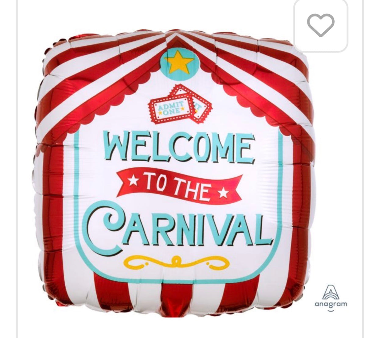18" Carnival Foil Balloon