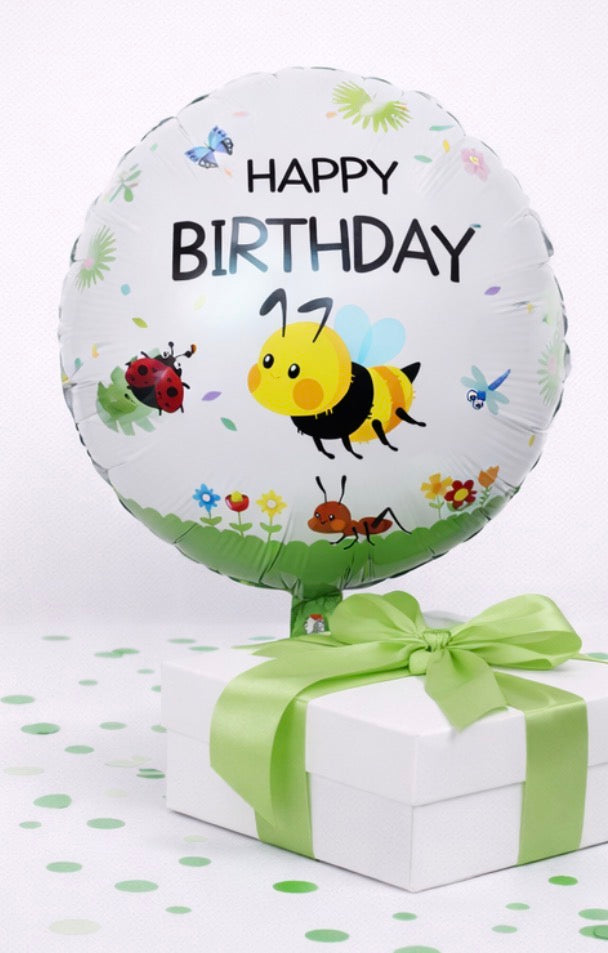 INFLATED 18” Foil Balloon – Happy Birthday Bee /Bumble Bee