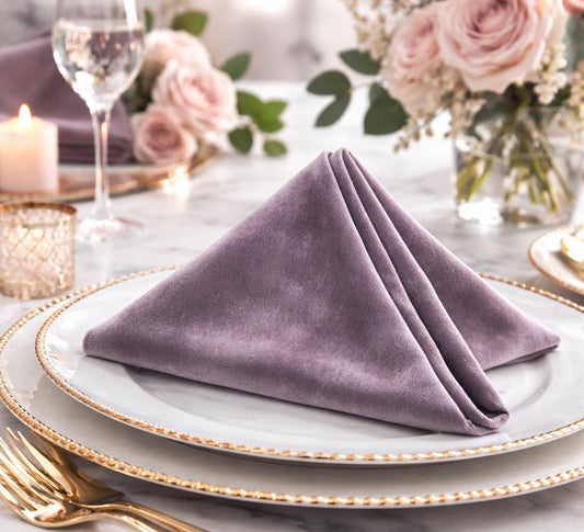 5 Napkins per pack | MAUVE ( VELVET)  Napkins