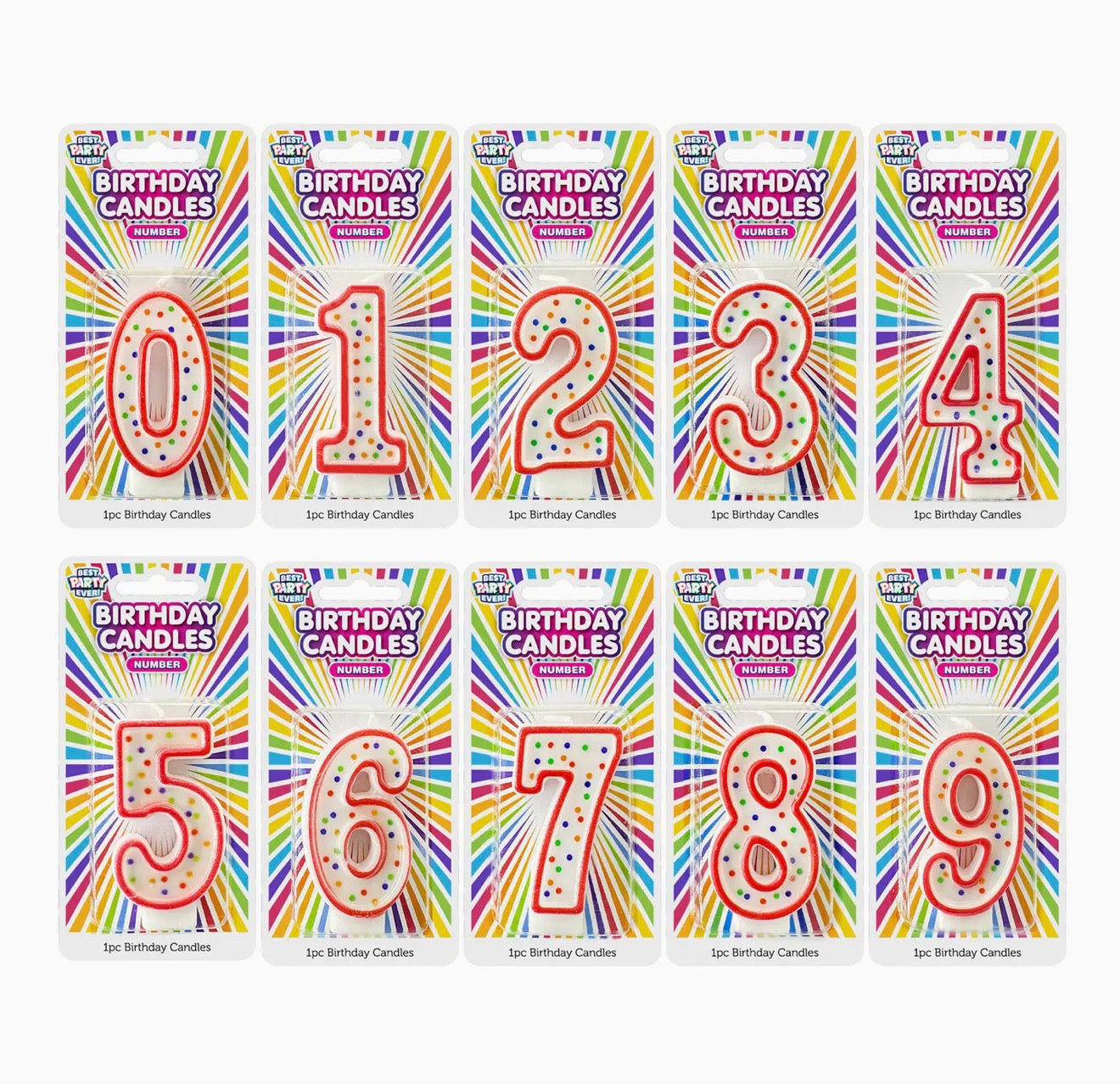 0-9 Number Birthday Candles