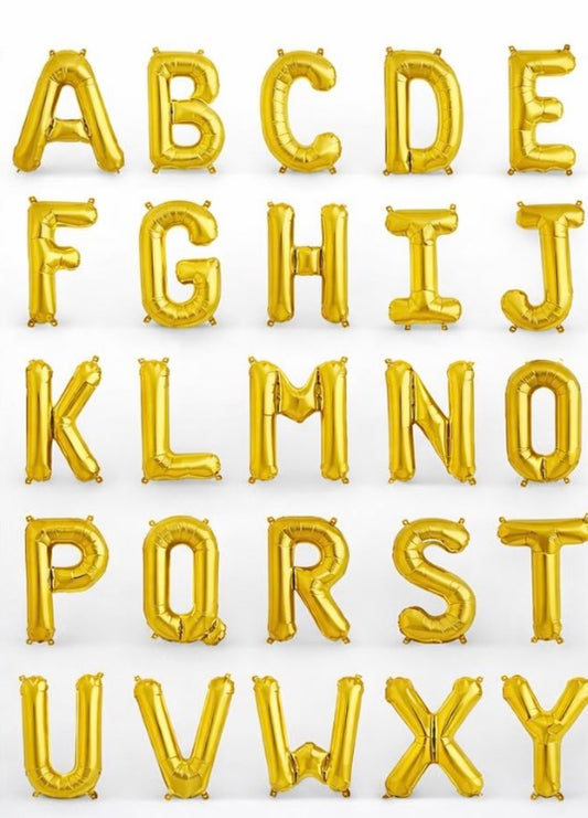 Gold Foil Balloon Letters (A–Z)