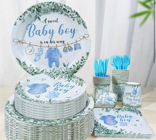 Baby Boy Tableware Collection (Sold Individually – Pack of 20