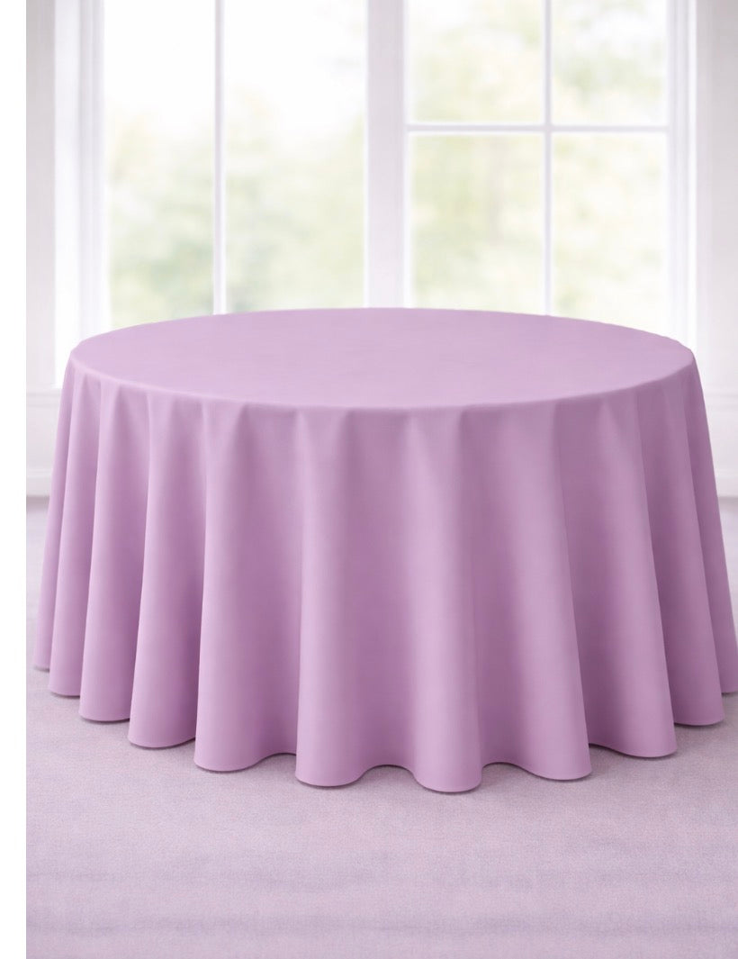 Polyester 120" Round Tablecloth - Dusty Purple