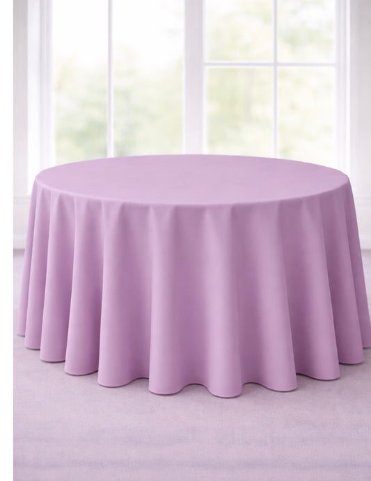 Polyester 120" Round Tablecloth - Dusty Purple