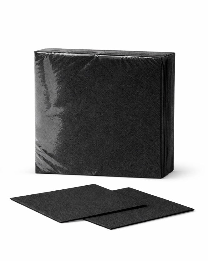 Black napkins - 24 Pack