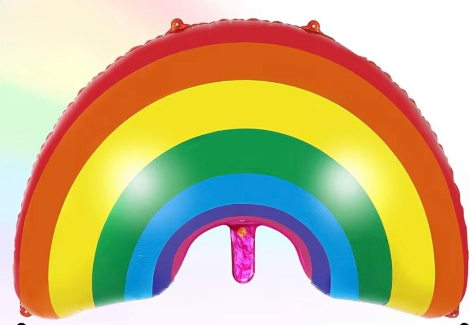 INFLATED Rainbow foil Balloons, 38 Inch