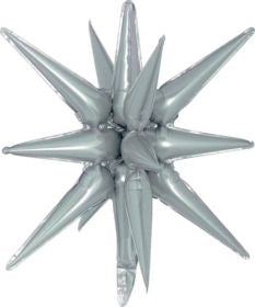 Decochamp Grey Starburst Foil Balloon