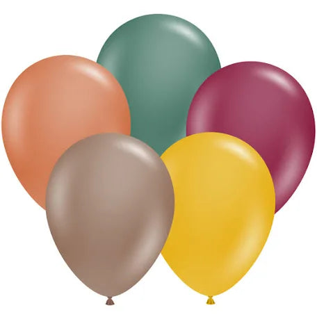 17 inch TUFTEX Assorted Autumn Latex Balloons - 50 ct