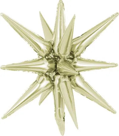 Decochamp White Gold Starburst Foil Balloon