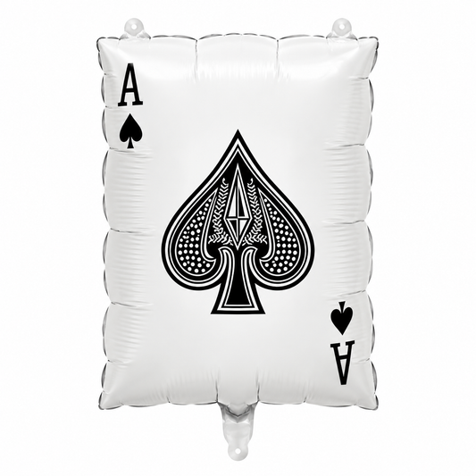 Playing Card Casino Balloons, Poker Card Foil Balloons 22”