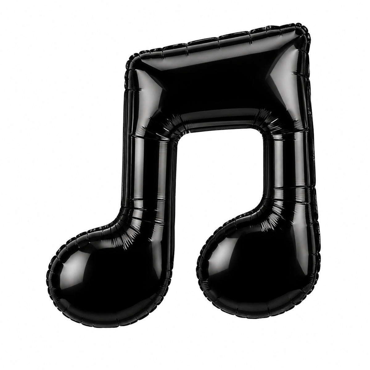 40" Black Beamed Music Note Balloon