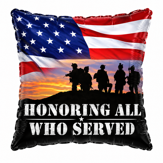 17" Patriotic USA Honoring
All Who Served Balloon