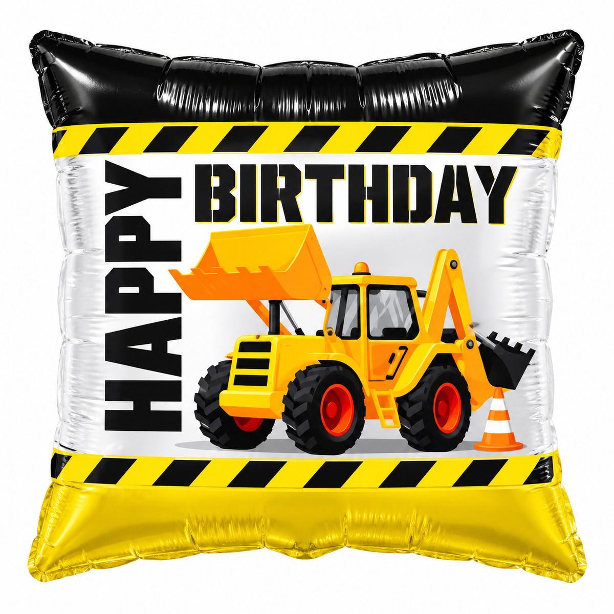 18" Happy Birthday Under Construction Balloon