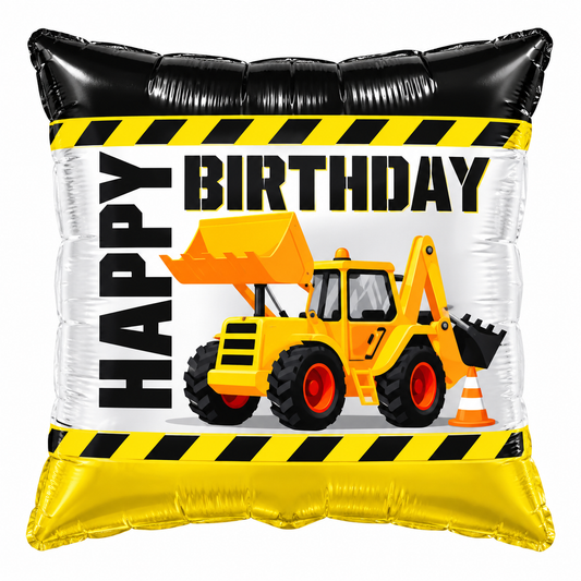 18" Happy Birthday Under Construction Balloon