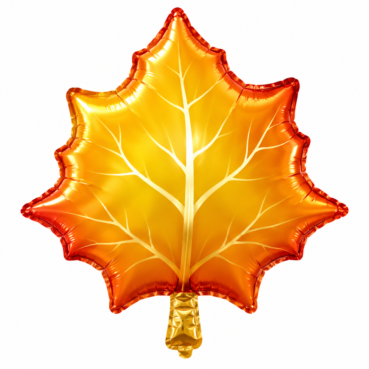 19" Orange Maple Leaf Balloon